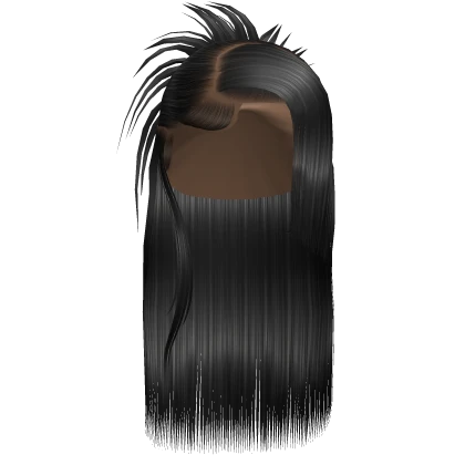 ☆ | Black Spiky Half Updo