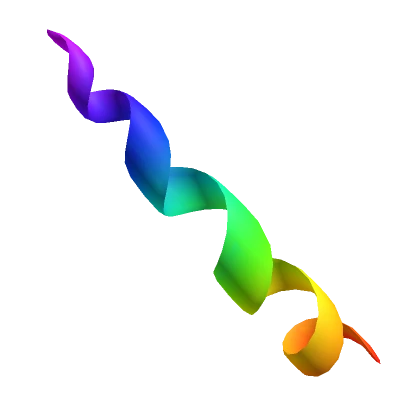 Rainbow Spiral Unicorn Horn