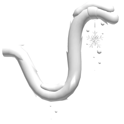 Cute Snow Flake Cat Tail (White)