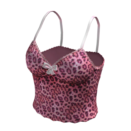 Cami Top Pink Leopard Tight Tank Baddie Tee Shirt