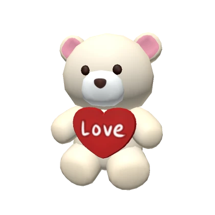 Valentine Teddy Bear White