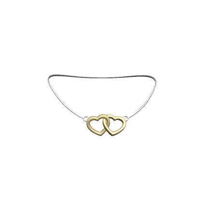 Valentine Heart Necklace Silver and Gold