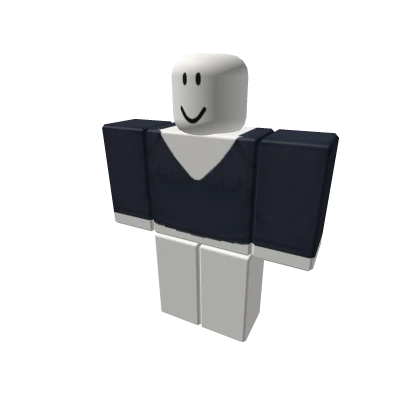 Blouse with blue neckline 