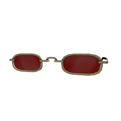 Red Small Square Glasses