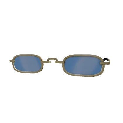 Blue Small Square Glasses