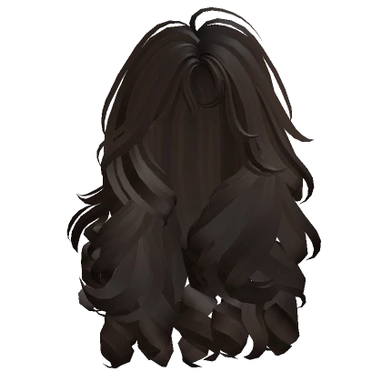 Messy Party Girl Long Curly Hair (Dark Brown) 