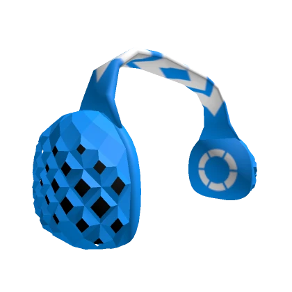 Blue Geometric Earmuffs