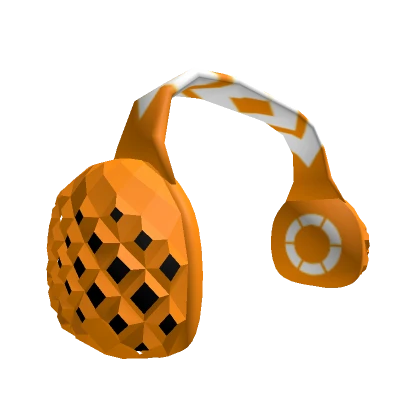 Orange Geometric Earmuffs