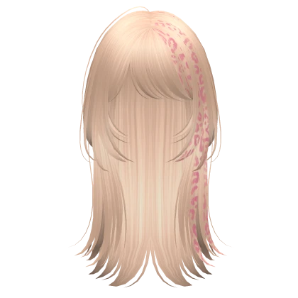 silky face framing layers (blonde & pink leopard)