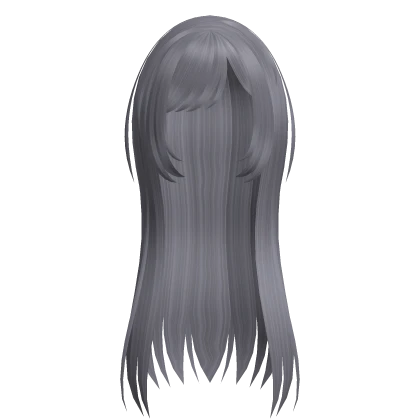 🤍 long emo horror protagonist hair silver grey