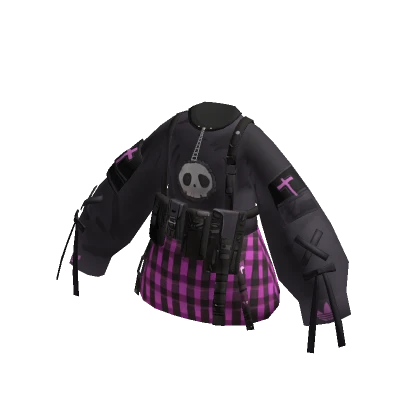 adidas Black Skull Anime Goth Outfit