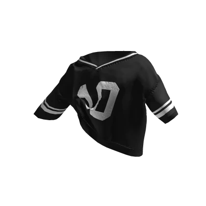 Tucked Baddie Off-Shoulder Oversized Jersey Black