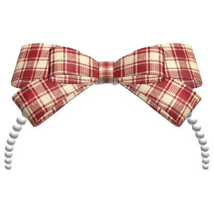 Igari Red Plaid Bow