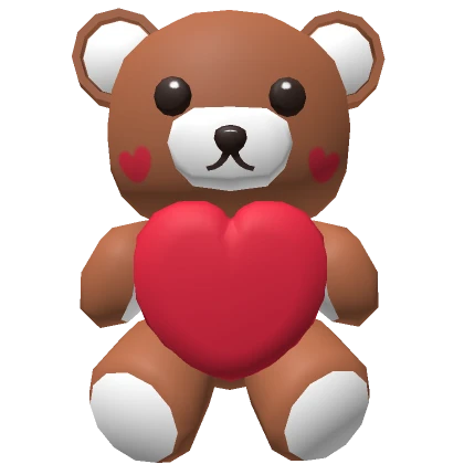 GIANT FLUFFY VALENTINES BEAR in brown