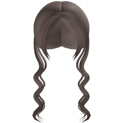 Low Cutesy Curly Pigtails in Dust Brown