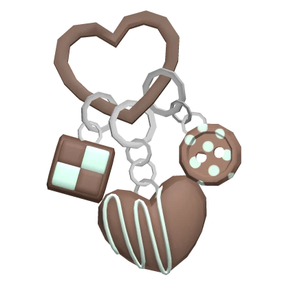 ꒰♡꒱ : harajuku mori kei mint chocolate keychain