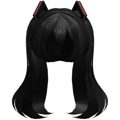 Mimukauwa Miku Nice Try Black Twintails Hair - Low