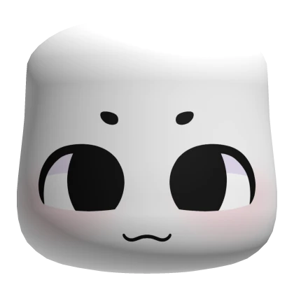 Smug Chibi Cheeks Head - White