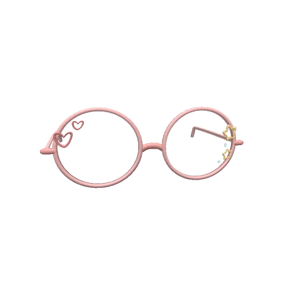 Cute Heart & Star Circle Glasses - Kawaii Anime