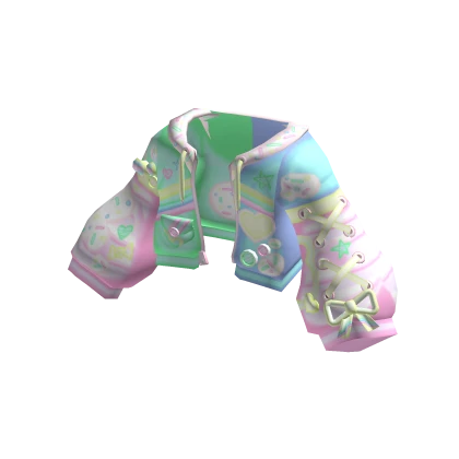 Colorful Kawaii Decora Dinosaur Jacket in Green