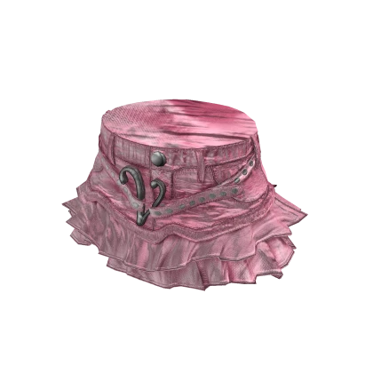 2000's Ruffled Denim Mini Skirt in Pink