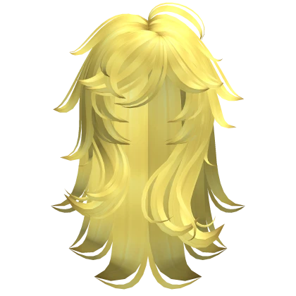 Yellow Messy School Girl Hair