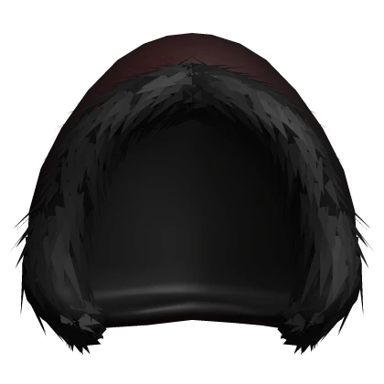  Dark Red Fur Lined Winter Hood