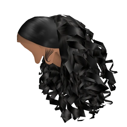 Curly Sleek Middle Part [Black]