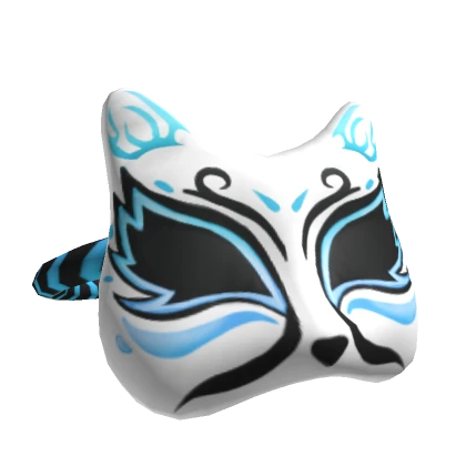 Blue Kitsune Mask Side