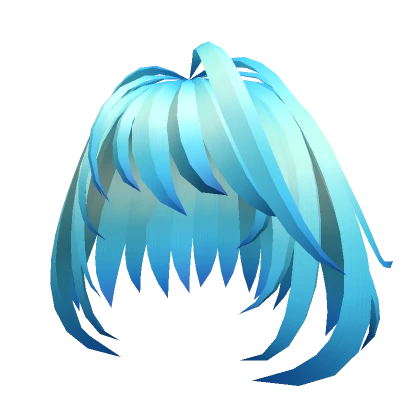 Blue Short Fluffy Anime Hair