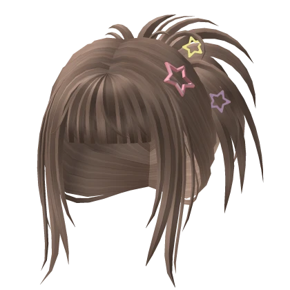 🍀Half Up Spiky Hair (Milktea Brown)