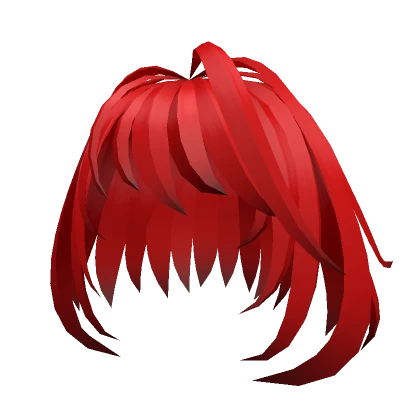 Red Short Fluffy Anime Hair