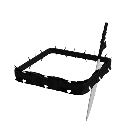 ♡ : black frilly knife thigh garter belt