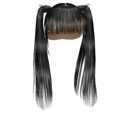 𝓖 Black HD Slick Pigtails