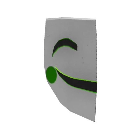 Happy Face Mask [Right Half](White/Green)