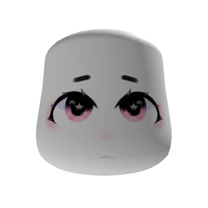 ꒰☆꒱ Cute chibi face w/ pink eyes