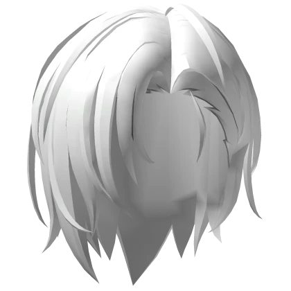 White Side Parted Emo Hair