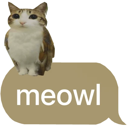 meowl globo de texto meme text
