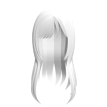 long wispy kawaii protagonist hair in (white)