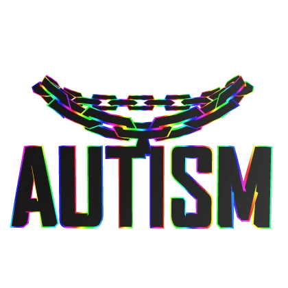 Rainbow Cartoony Autism Chain