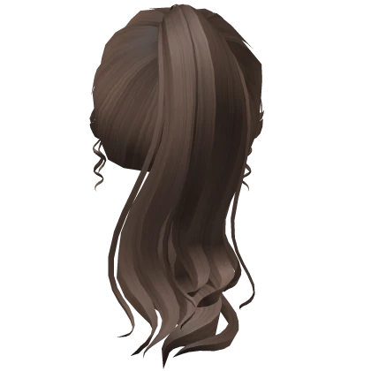 Elegant Brown Wavy Ponytail v.2