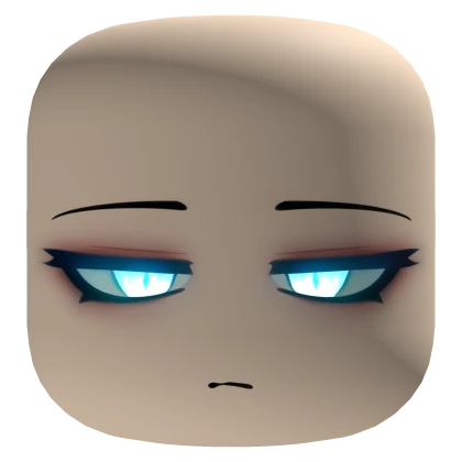 Pretty Face With Blue Glowing Eyes - Soft Beige