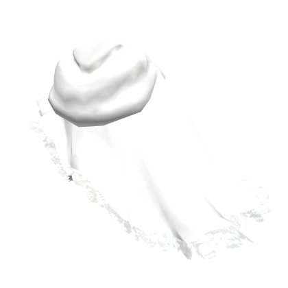 Long Elegant Rococo Wavey Train Skirt in White