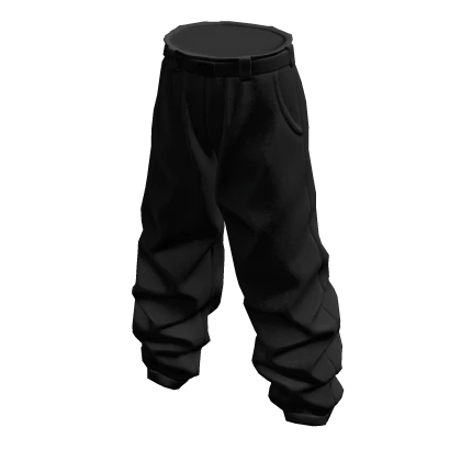 Y2K Baggy Dress Pants – Black