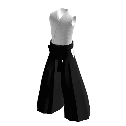 Sleeveless Hakama Shrine Maiden – White & Black🏯