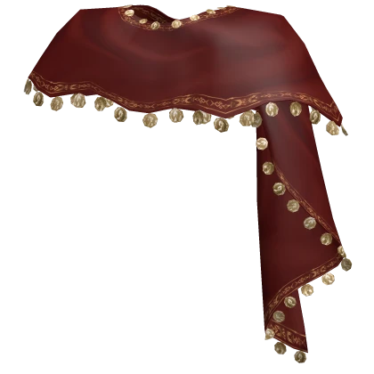 Elegant Coin Satin Red Scarf  3.0