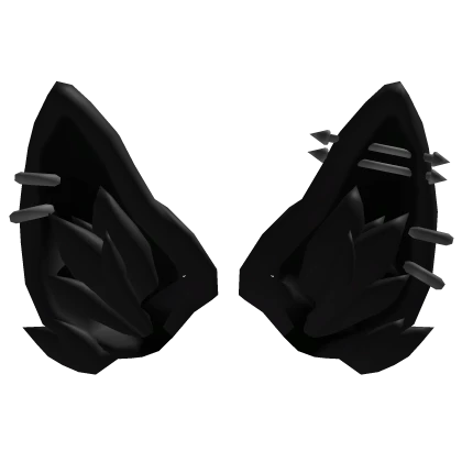 Black Wolf Ears w piercings