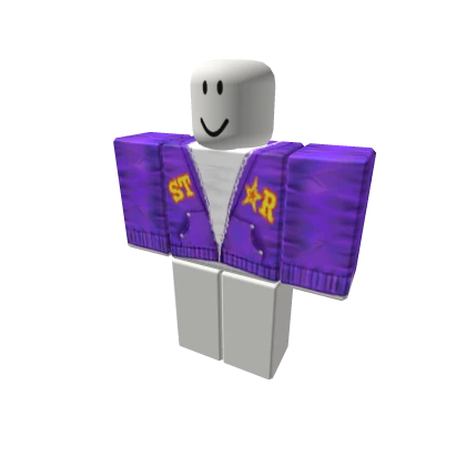 Full zip up purple star jacket w/ white tee