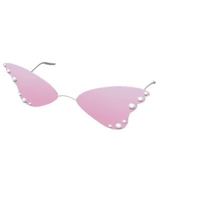 Butterfly Glasses Pastel Pink (For Low Faces)