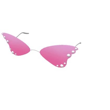 Butterfly Glasses Pink (For Low Faces)